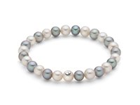 Bracciale Miluna Donna Giochi di perle in Oro bianco Perla PBR1669